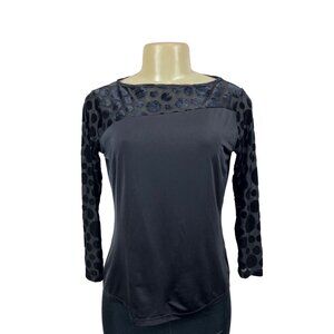 Lulu Designs Women's Lumiere Black Grey Long Sleeve Shirt Sz XL - NWT